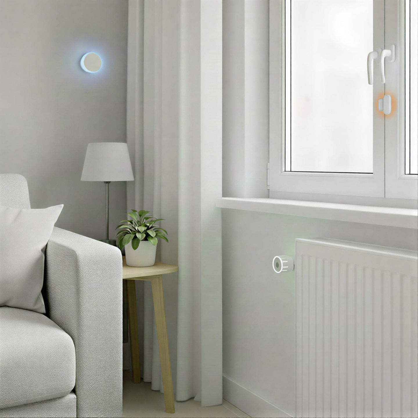 A collection of smart home devices illustrating a modular kit concept